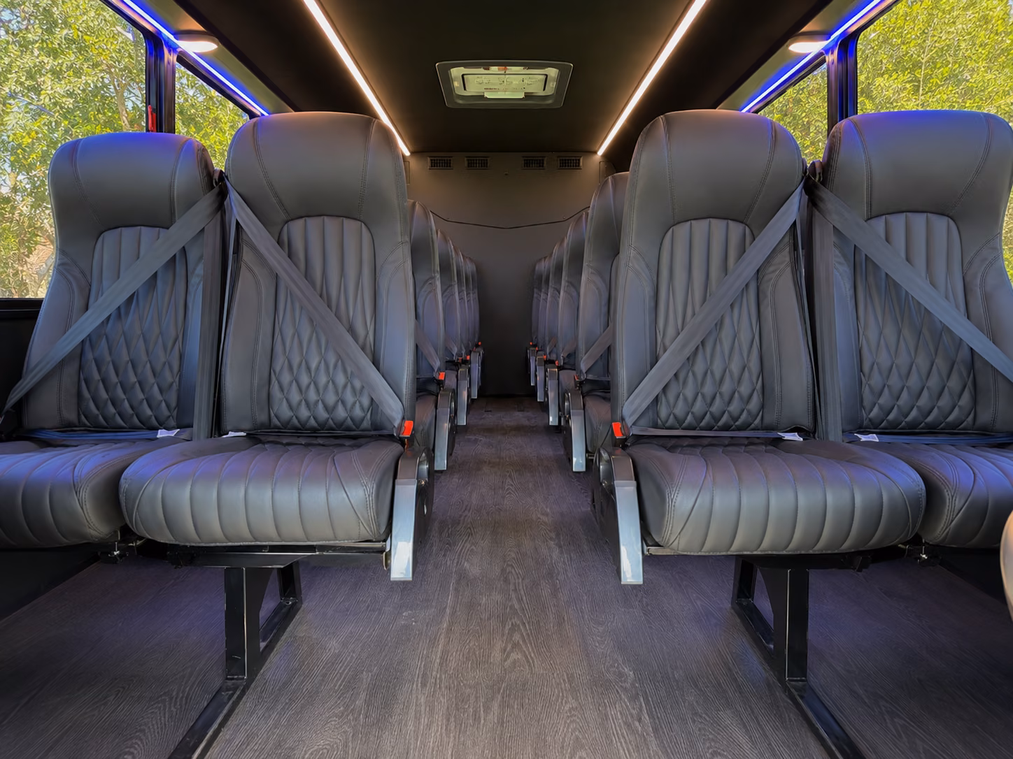 miami beach 15 passenger minibus inside