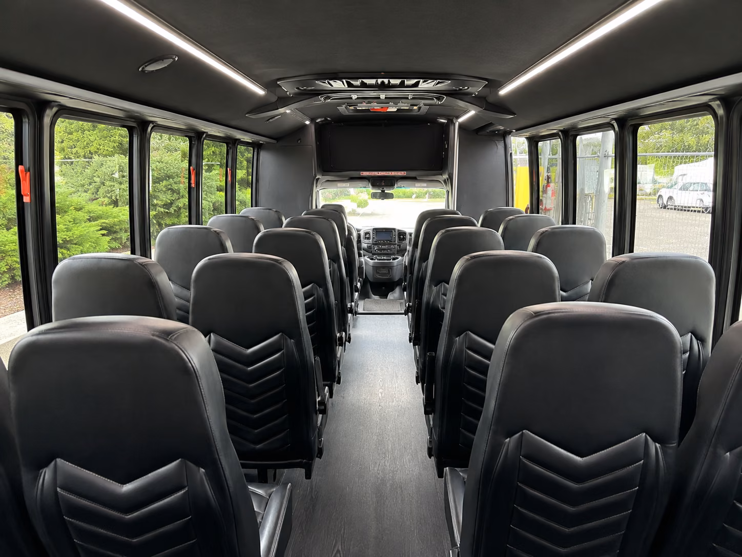miami beach 15 passenger minibus interior