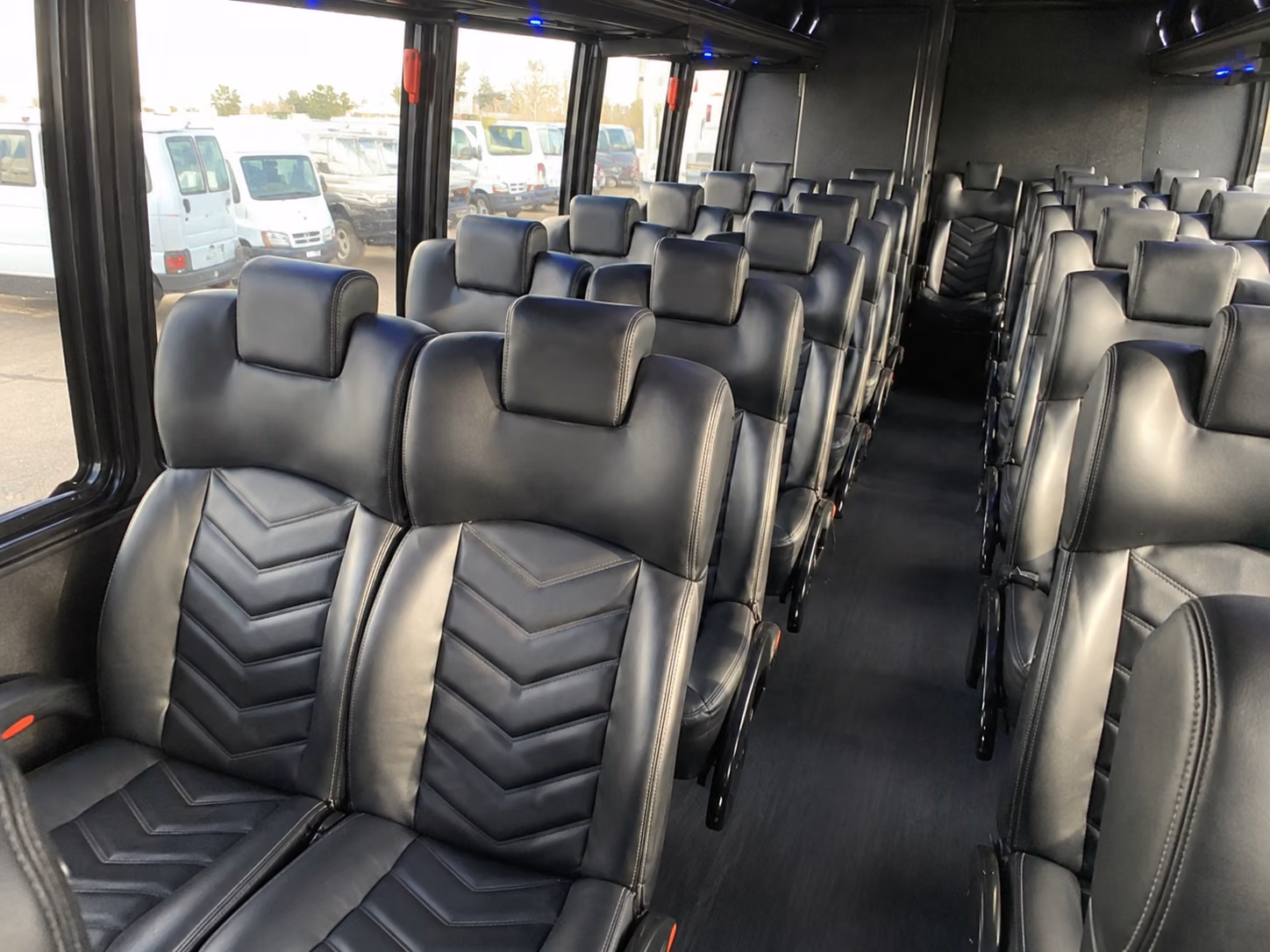 miami beach 18 passenger minibus inside