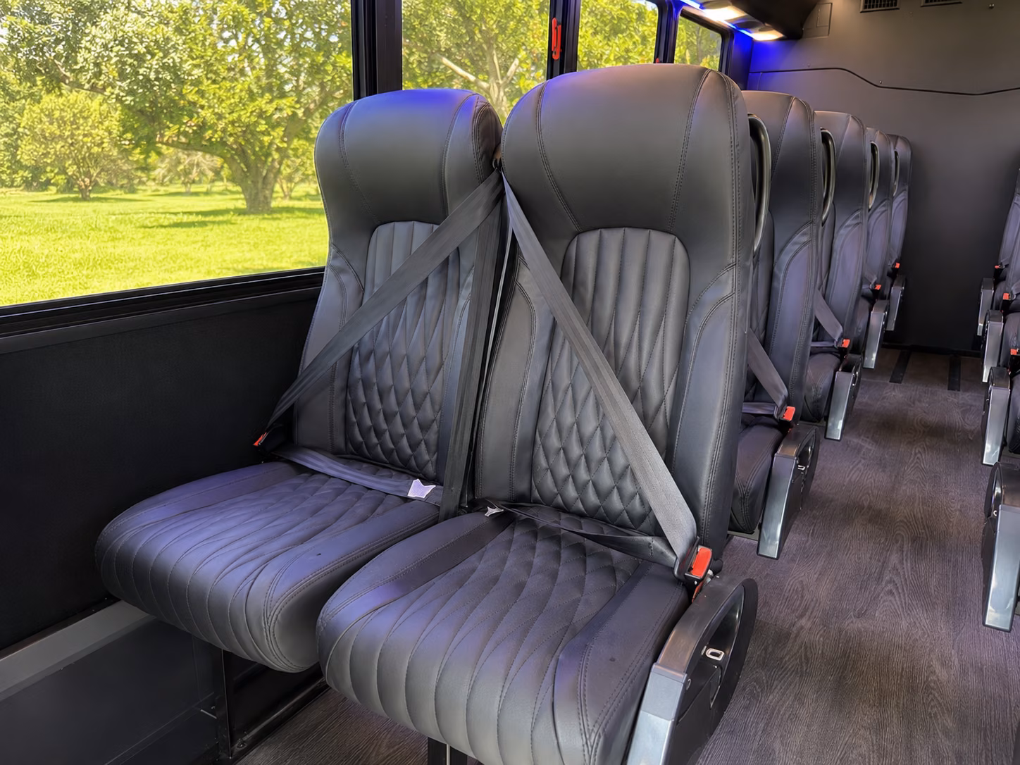 miami beach 20 passenger minibus inside