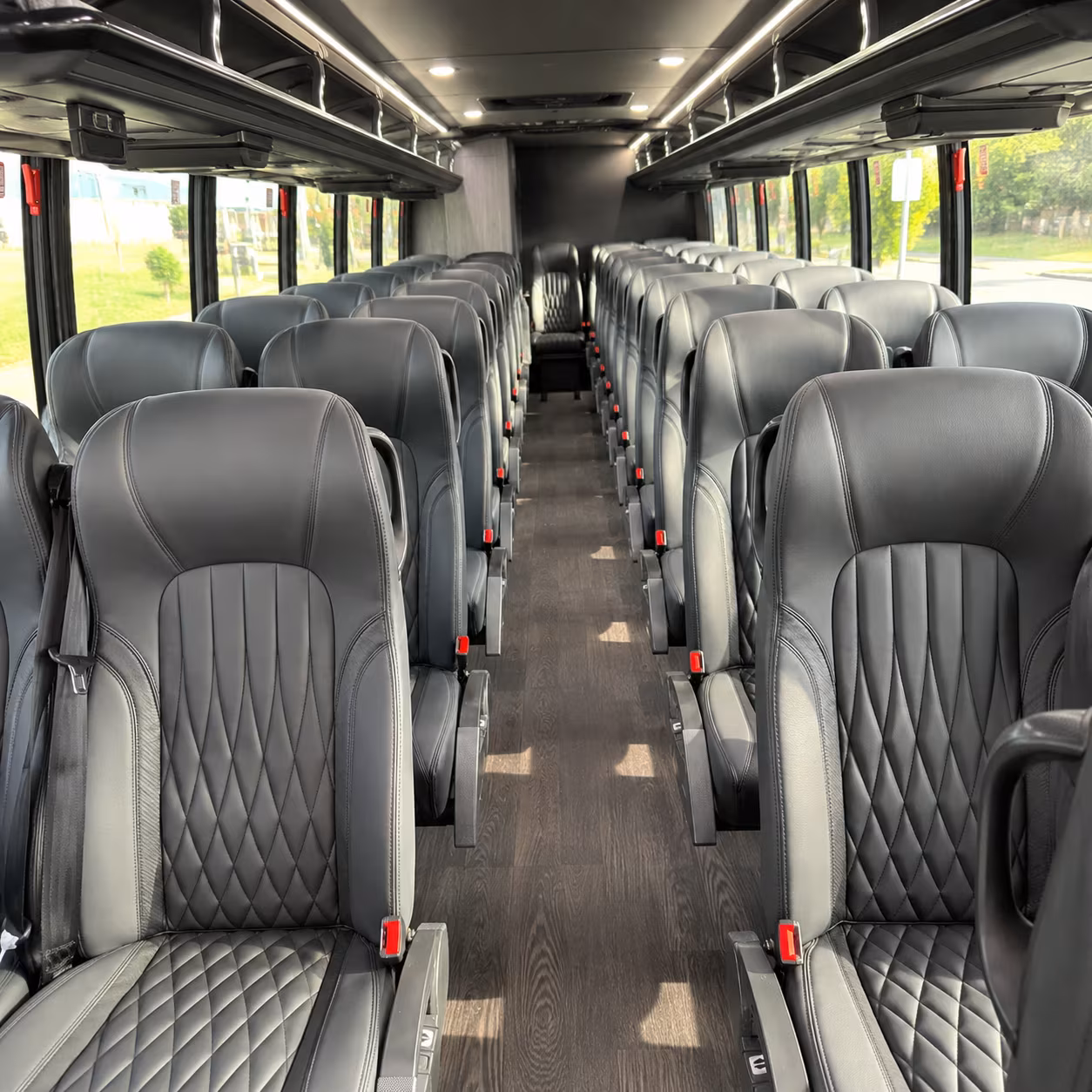 miami beach 25 passenger minibus inside