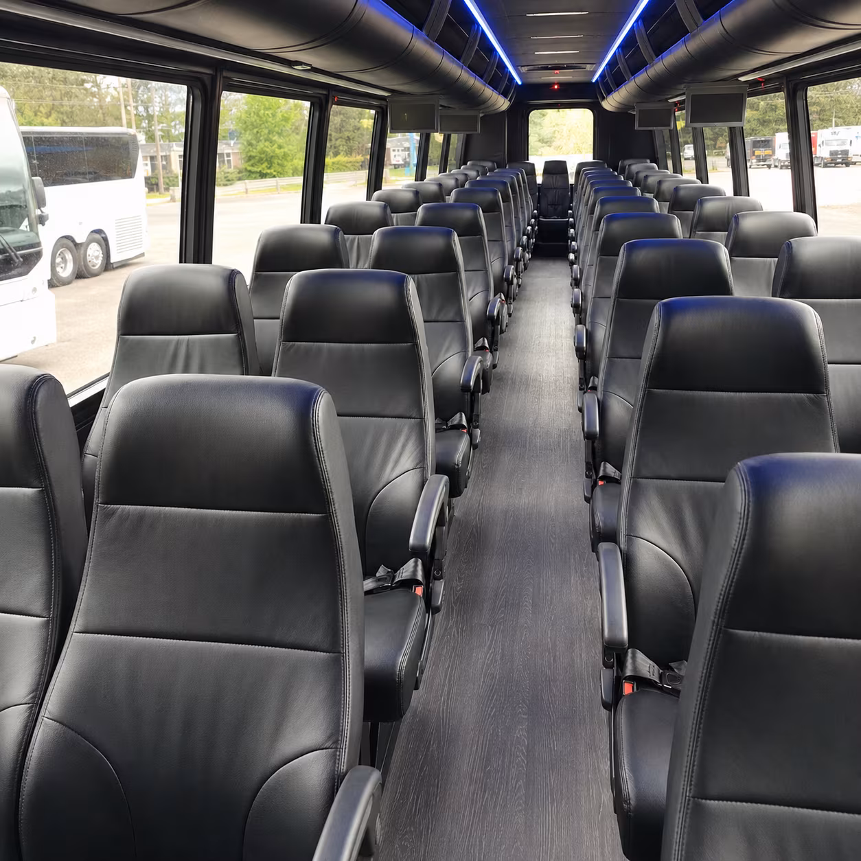 miami beach 28 passenger minibus inside