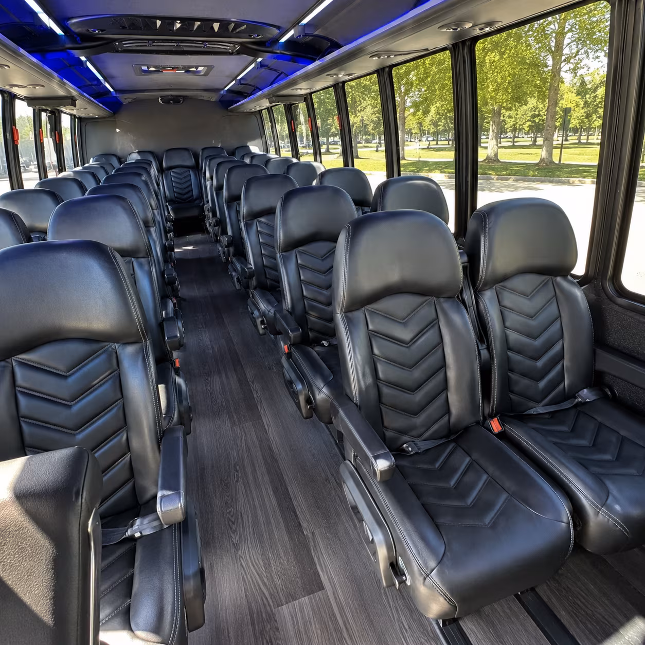 miami beach 30 passenger minibus inside