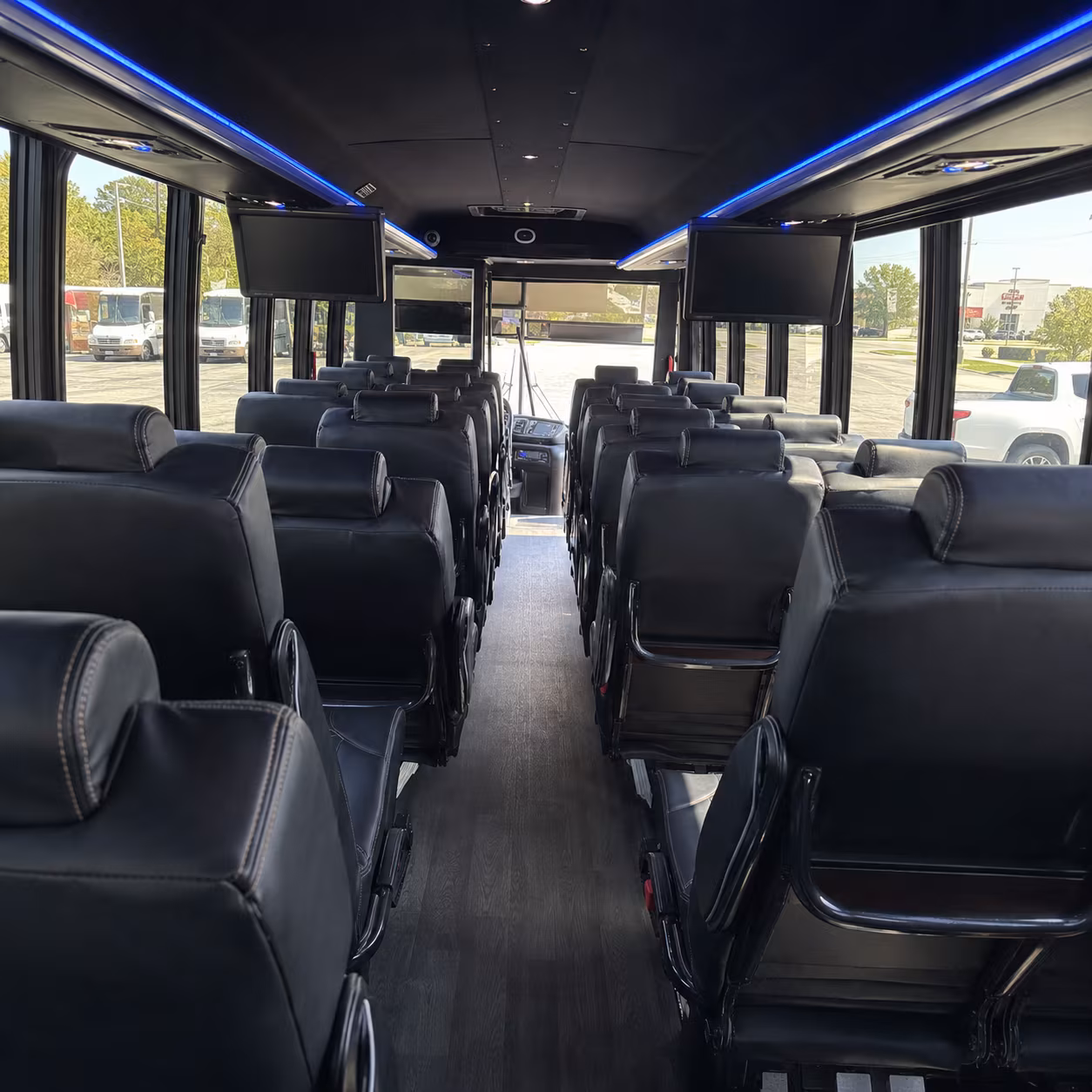 miami beach 30 passenger minibus interior
