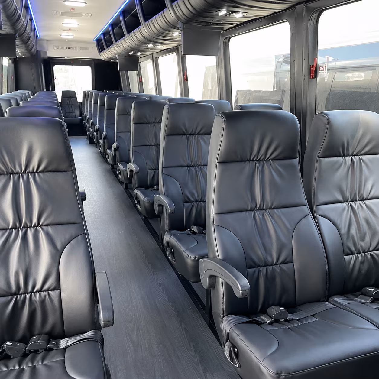 miami beach 35 passenger minibus interior
