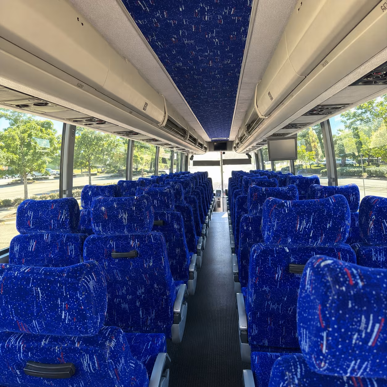 miami beach 56 passenger charter bus interior