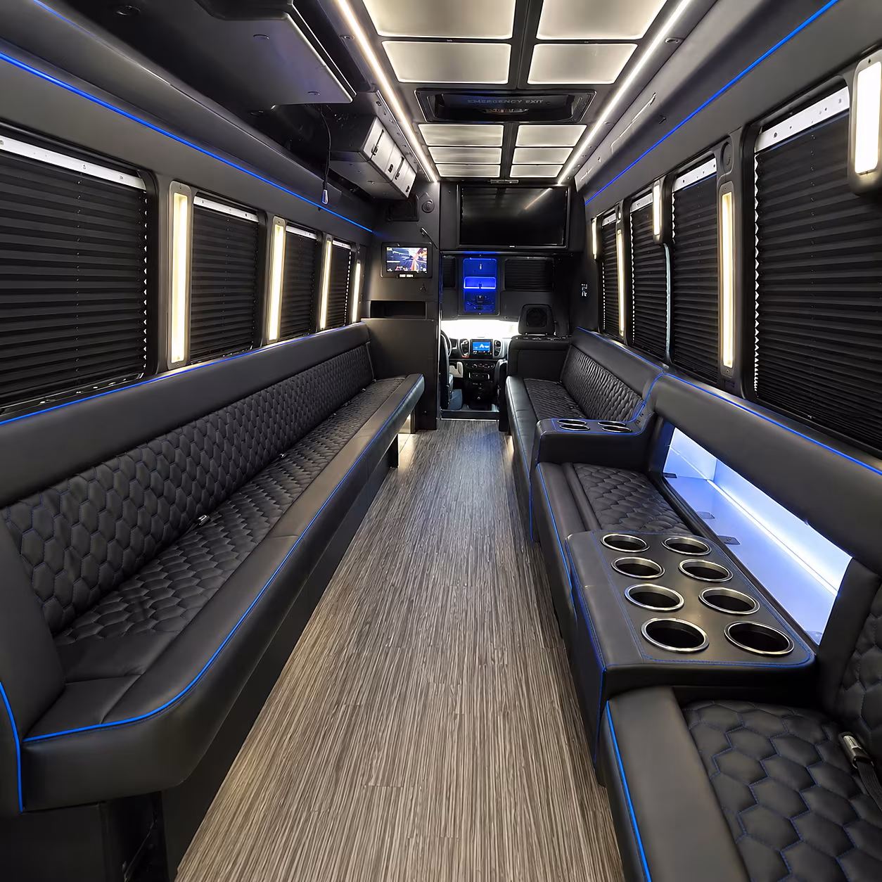 miami beach party bus rental interior