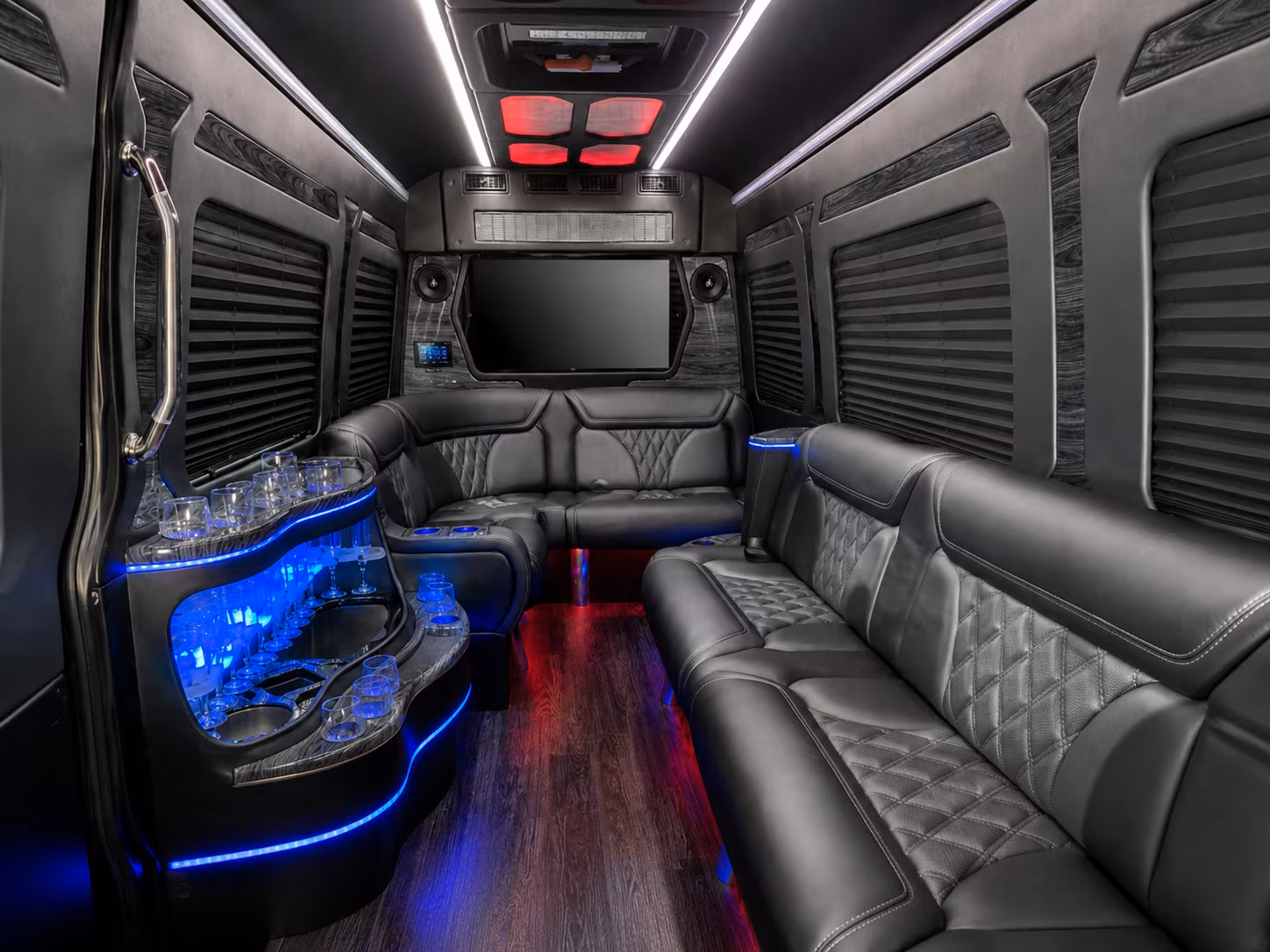 miami beach sprinter limousine interior