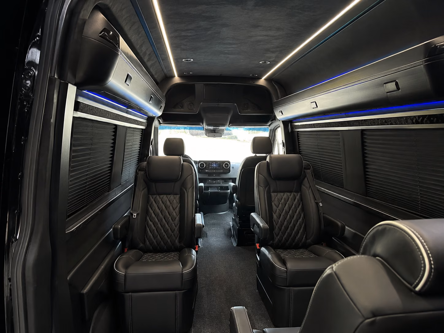 miami beach sprinter van with driver interior